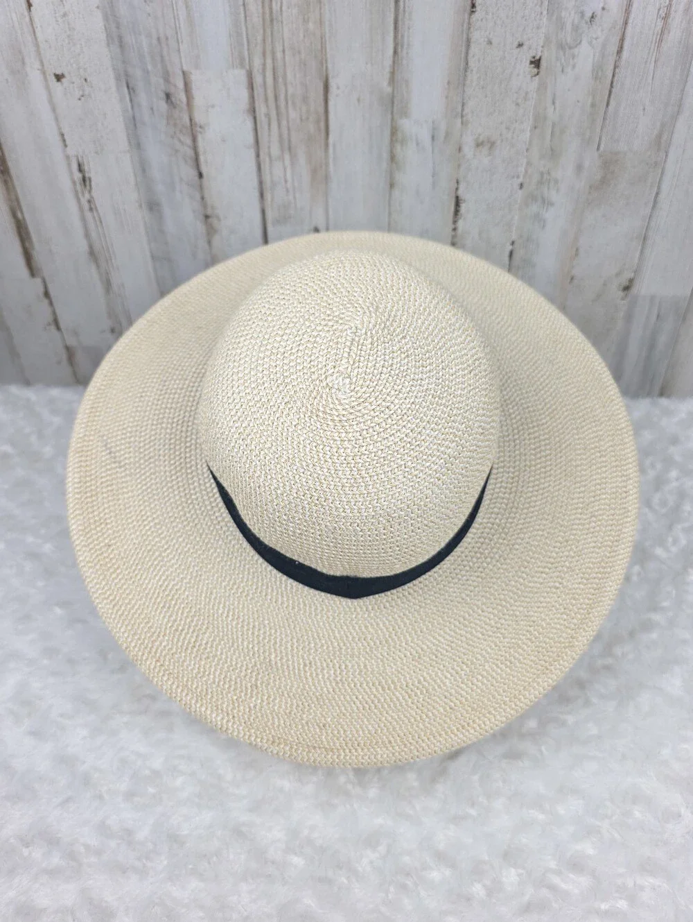 Solar Escape Straw Woven Wide Brim Sun Hat One Size